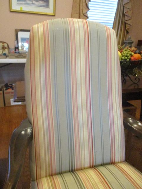 Striped Upholstery Armchair