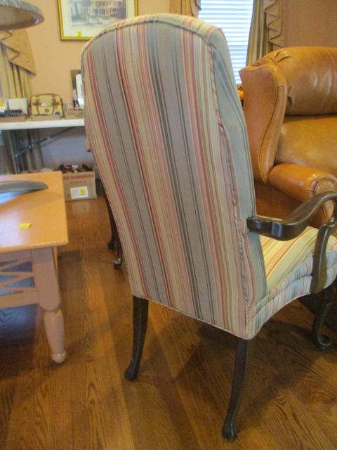 Striped Upholstery Armchair