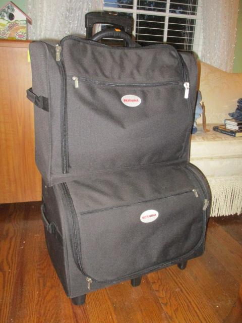 Bernina Wheeled Caddy/Cart with Two Bernina Sewing Machine Canvas Bags