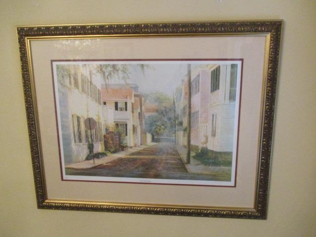 Framed and Matted "Lower Church Street" Signed and Numbered Print by Douglas Grier