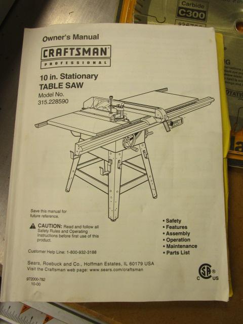 Craftsman 10" Table Saw