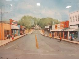 "Liberty, SC" Main Street Signed and Numbered Print by Oscar Velasquez