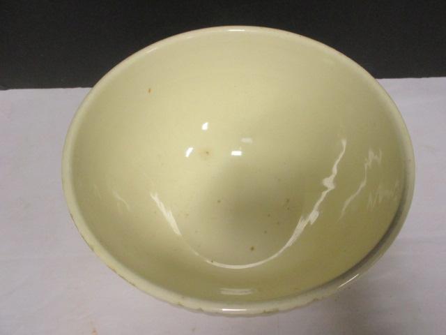 Vintage Hull Green Stripe Mixing Bowl