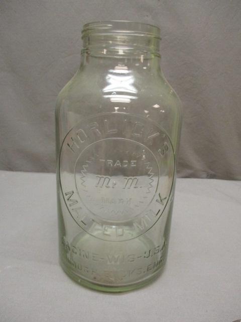 Very Hard To Find Large "HORLICK"S MAULTED MILK" Jar in Excellent Condition