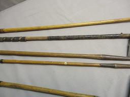 5 Antique Wooden Shaft Golf Clubs