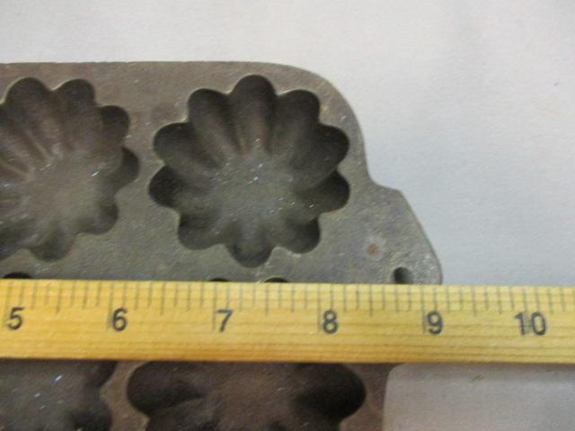 Vintage Cast Iron Mini Muffin Pan Marked Made In USA