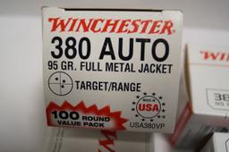 400rds. Of .380 Auto 95gr. FMJ Winchester Ammunition