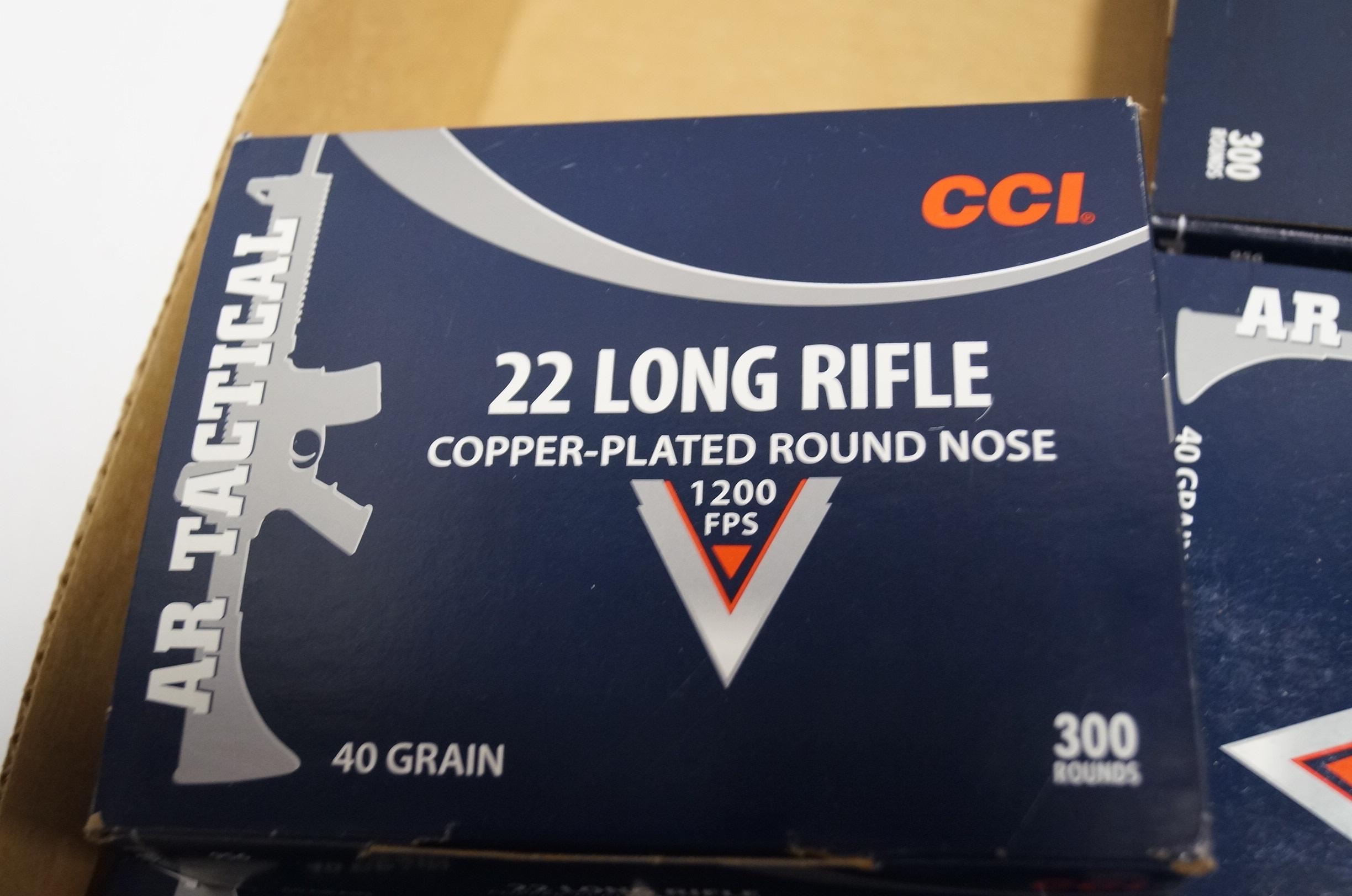 1200rds. Of CCI .22LR Copper Plated RN 40gr. 1200FPS Ammo