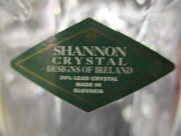 Shannon Crystal Decanter and 4 Crystal Coasters