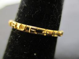 14k Gold "True Love" Band Ring