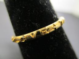 14k Gold "True Love" Band Ring