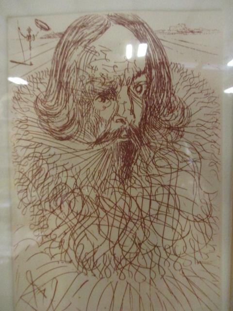 Pencil Signed Salvador Dali Shakespeare's Portrait E.A. Proof Lithograph