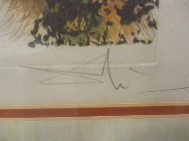 Pencil Signed Salvador Dali Pineapple Lithograph