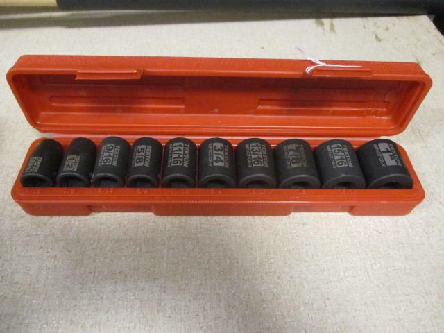 Tekton 10 Piece Stand 1/2 Drive Impact CR-V Socket Set in Hard Case