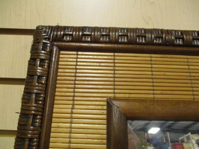 Woven Bamboo Frame Mirror