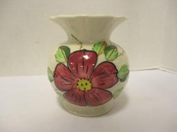 Blue Ridge Pottery Vase, Mexican Pottery Creamer, Majolica Creamer and