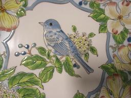 Andera by Sadek "The Songbird Collection" Decorative Plate and Pottery Blue Birds