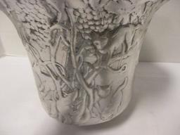 Pewter Ice Bucket with Foxes in Grape Vine Design