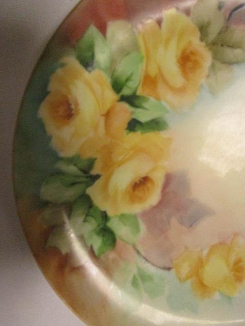 Hand Painted Porcelain Plates, Vase, Bell, etc.