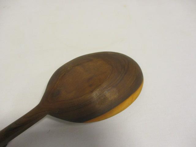 Four Sets of Carved Wood Salad Fork and Spoons