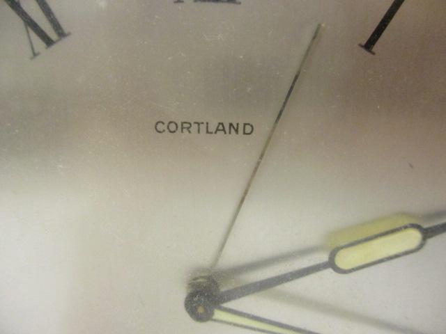Mid Century Brass Cortland Swiss 8 Day Winding Alarm Clock