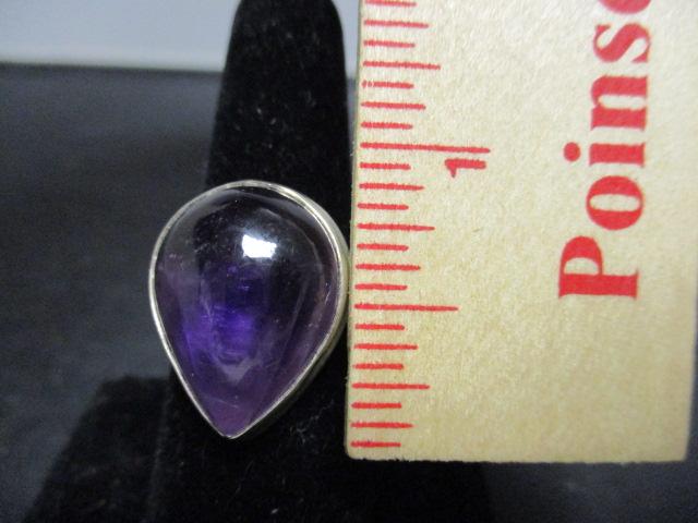 Sterling Silver Ring w/ Purple Stone