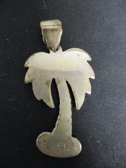 Sterling Silver Palmetto Tree Pendant