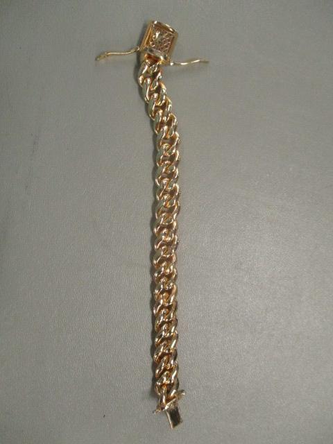 Ladies Large Link Bracelet with CZ Stones