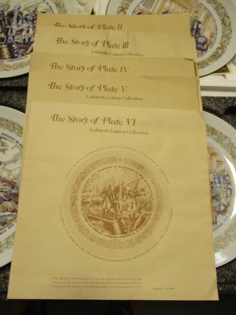 Six "Lafayette Legacy Collection" Collector Plates with COAs