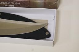 NIB Frost Cutlery Klondike Rush 18-393 Fixed Blade Knife with Sheath