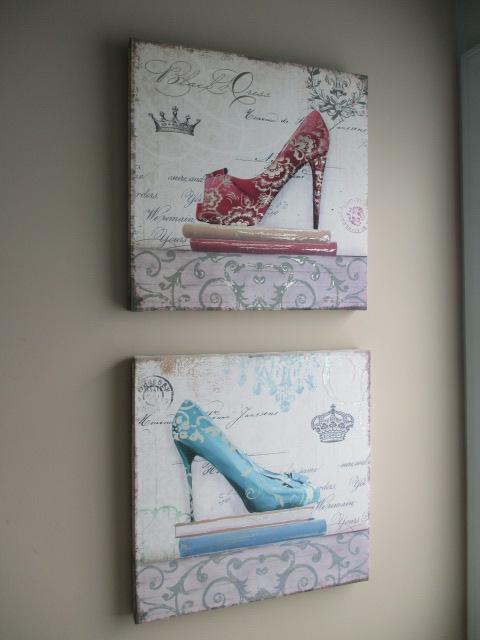 Pair of Stylish High Heel Stretched Canvas Print Art