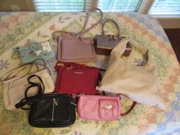 Eight New and Gently Used Name Brand Leather Purses