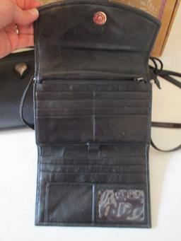 Two Gently Used Brighton Black Leather Crossbody Purses