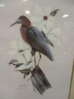 Framed And Matted Bird Print.  Signed And Dated.  A. May, 170/1700