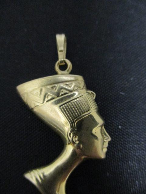 14k Gold Egyptian Pharaoh Pendant