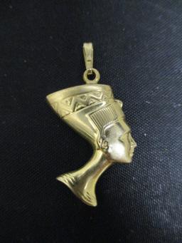 14k Gold Egyptian Pharaoh Pendant