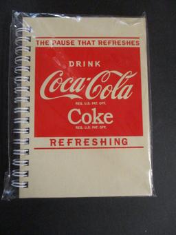 Coca-Cola Bank Bag, Note Pad and Pencils