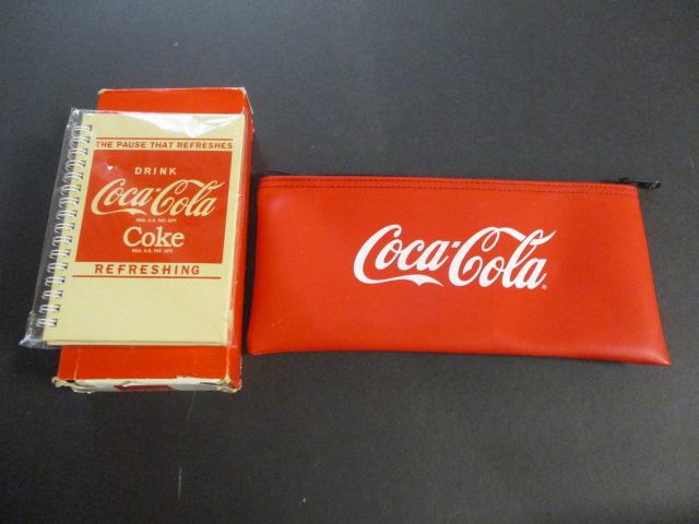 Coca-Cola Bank Bag, Note Pad and Pencils