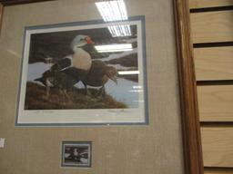 Signed/Numbered CE 62//1500 "King Eiders" Print US Postage Stamp by Nancy Howe,