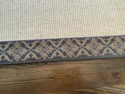 RESTORATION HARDWARE JUTE RUG WITH FABRIC BORDER, EXCELLENT CONDITION