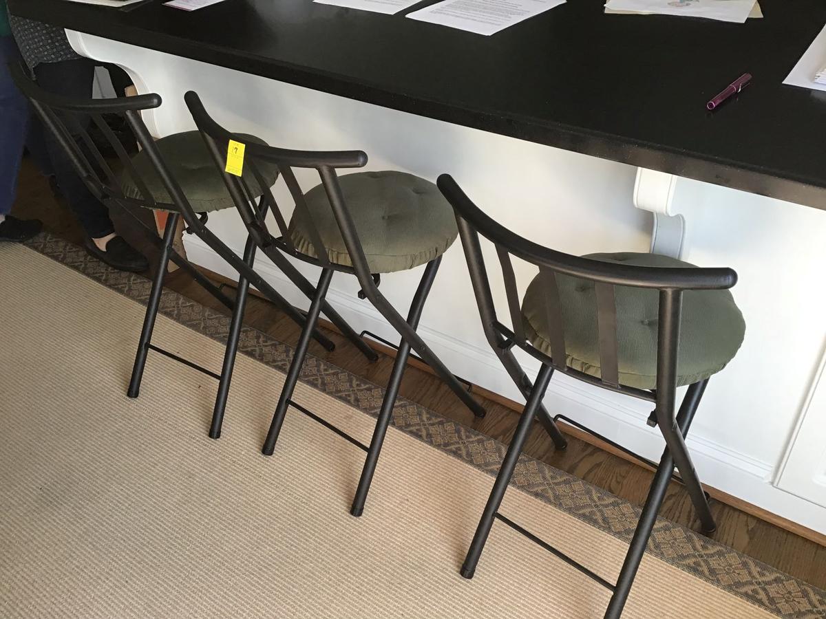 3 METAL BAR STOOLS