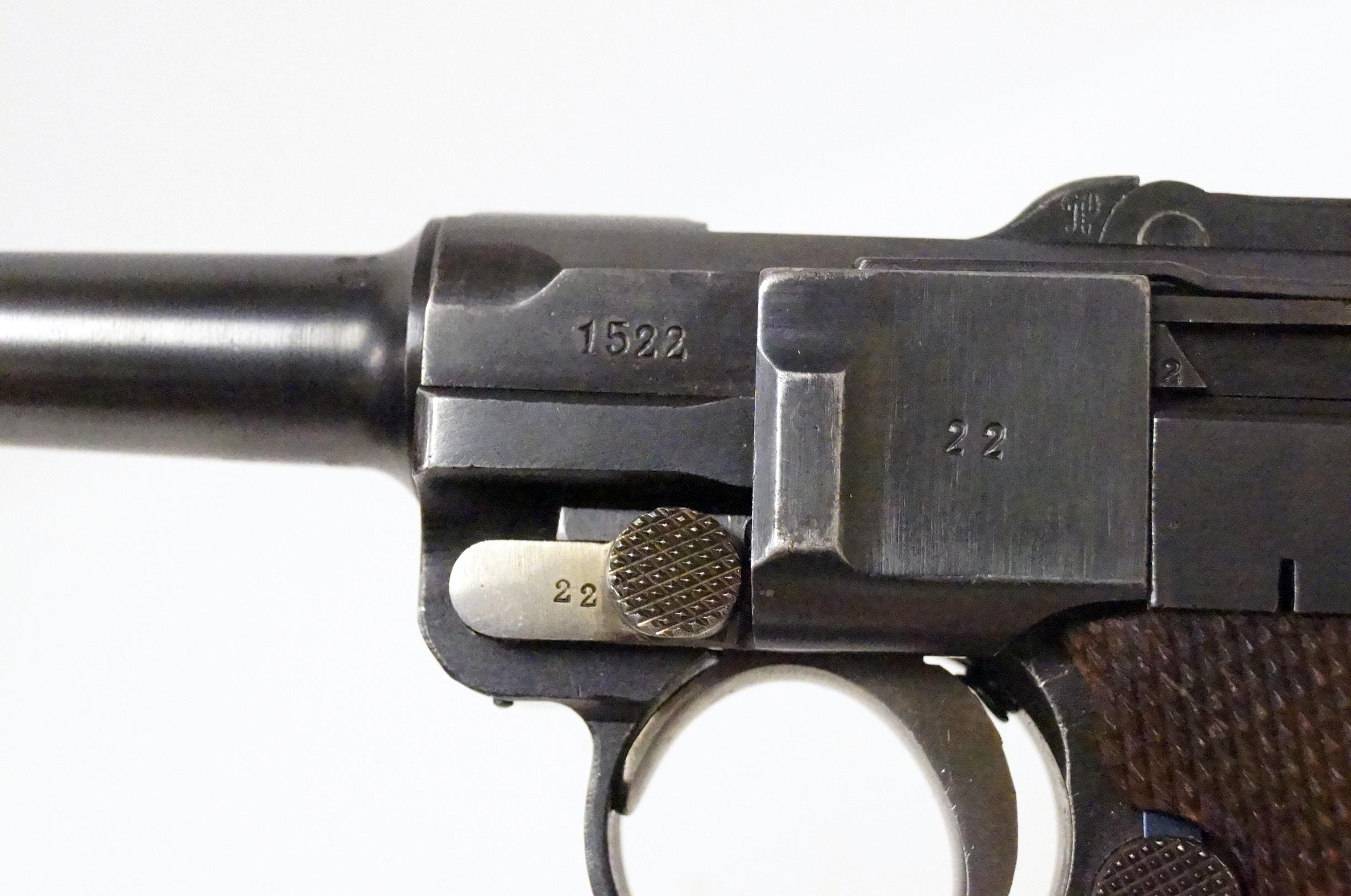 Excellent WWI 1918 Dated DWM P.08 Nazi Police Luger Pistol