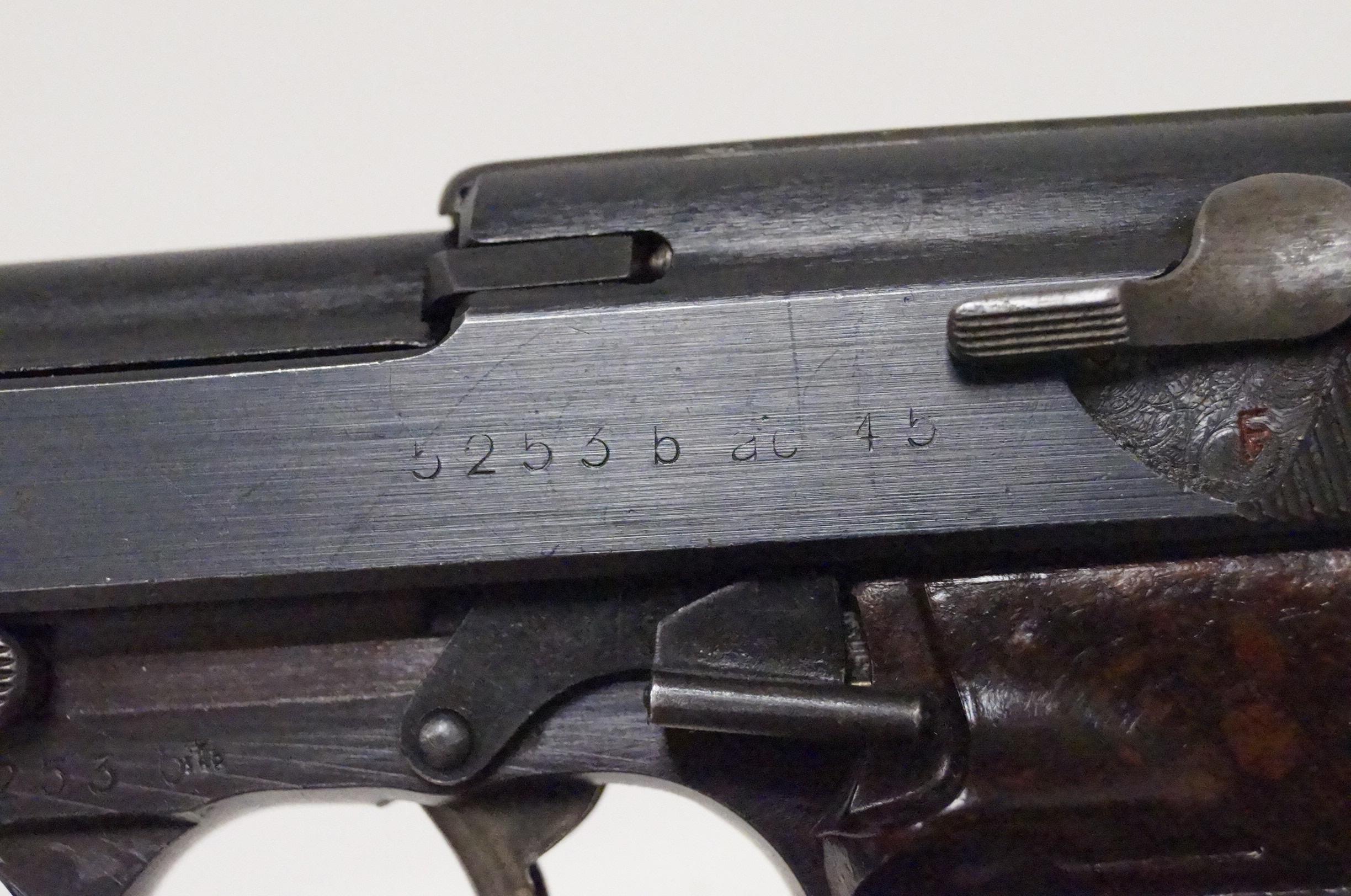 WWII Scarce Late War Straight Line AC 45 Walther P38 9mm German Nazi Pistol