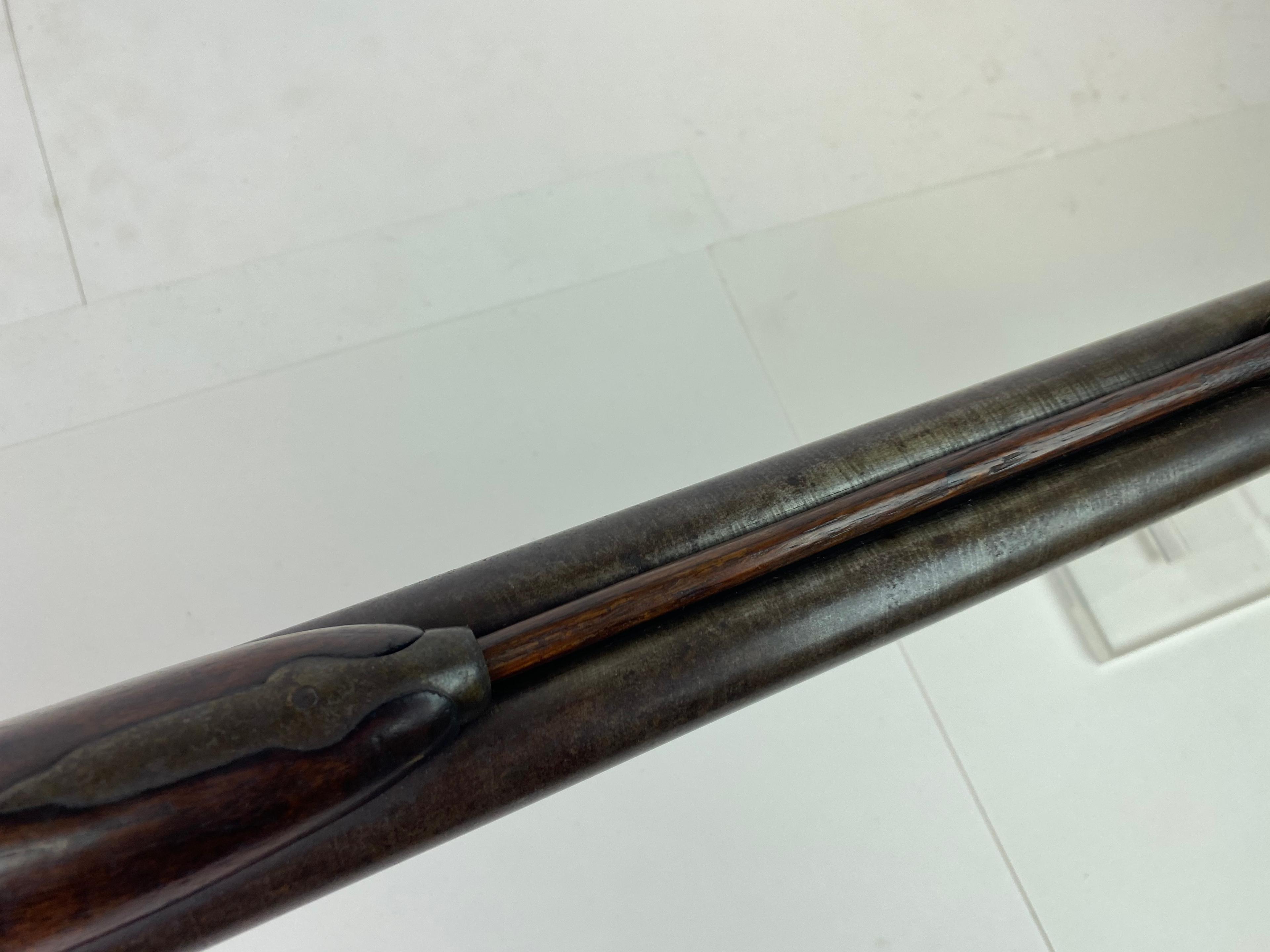 Antique Belgian Muzzleloading Percussion Double Barrel 12 GA. SXS Shotgun