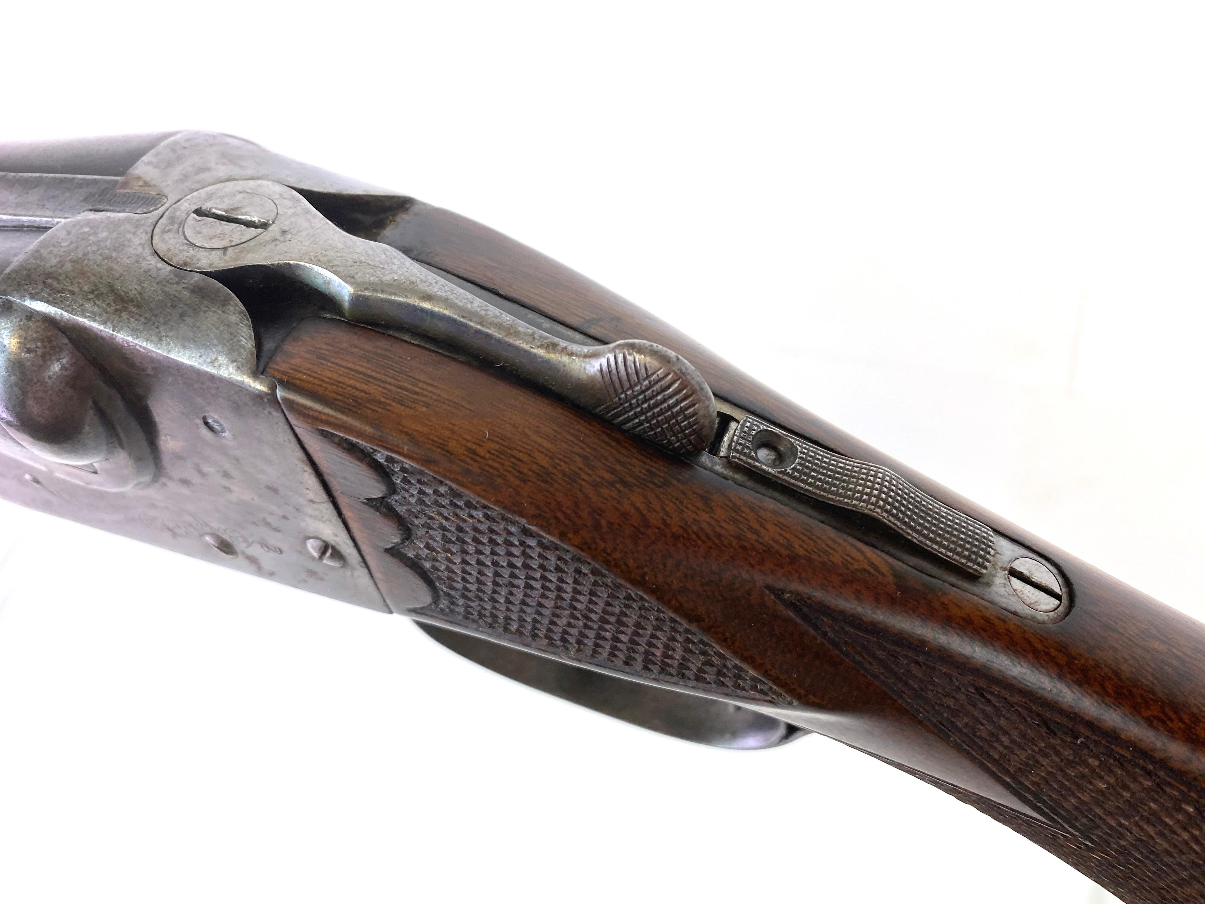 Ithaca Hammerless SXS Damascus Double Barrel 12 GA. Shotgun