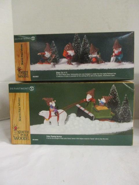 Dept. 56 North Pole Woods Polar Plowing Service, Elves,