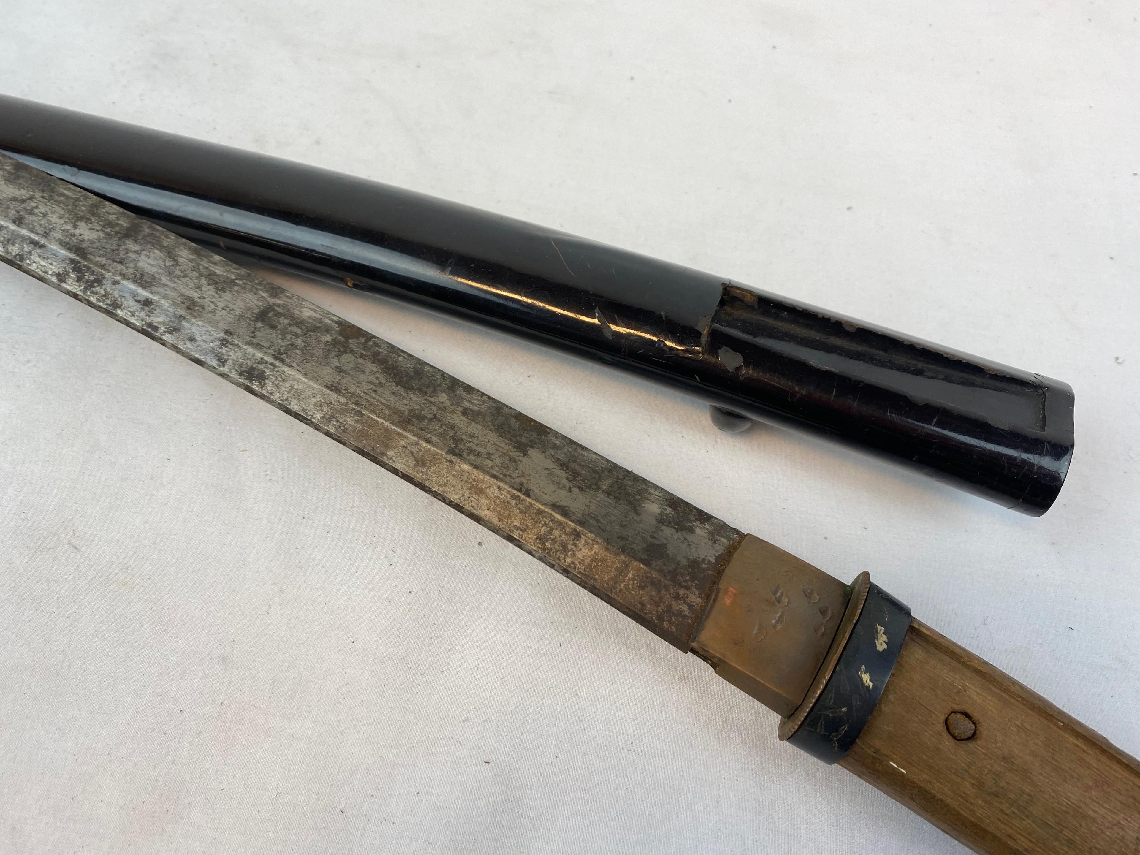 Early Japanese Wakizashi Sword with 18th Century Blade in 19th Century Fittings