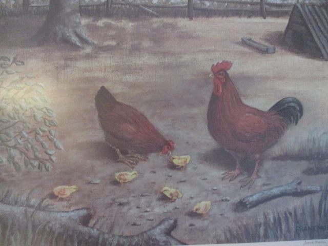 "Chickens" by Frank Morris Signed and Numbered Framed Print