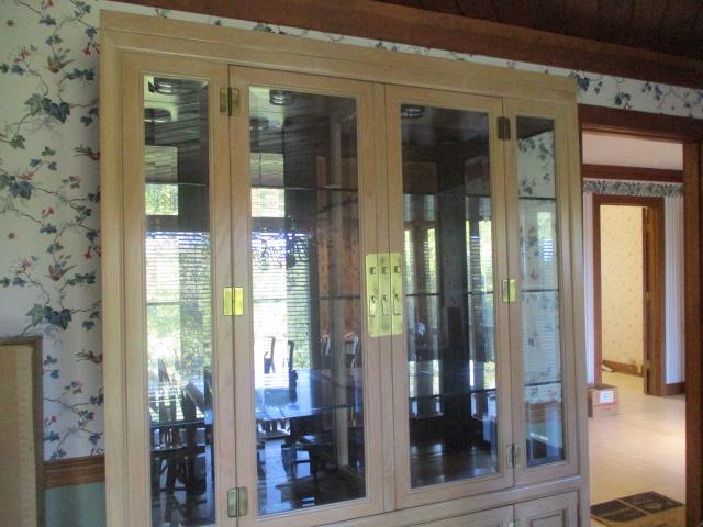 Century The Sobota Collection Lighted China Cabinet with Beveled Glass Doors
