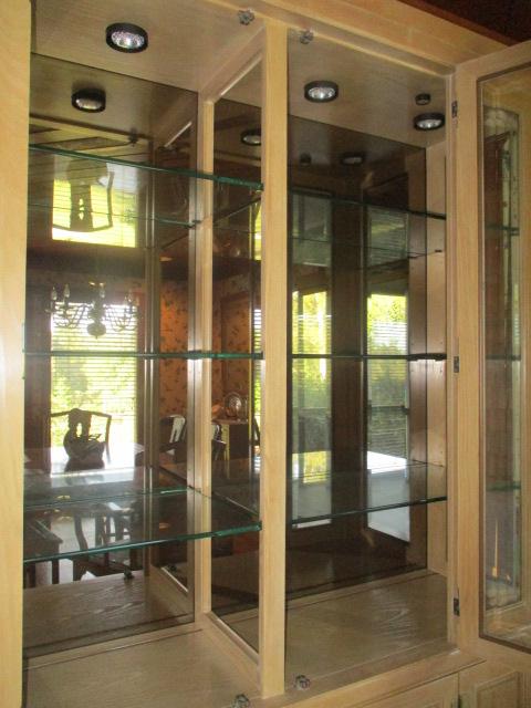 Century The Sobota Collection Lighted China Cabinet with Beveled Glass Doors